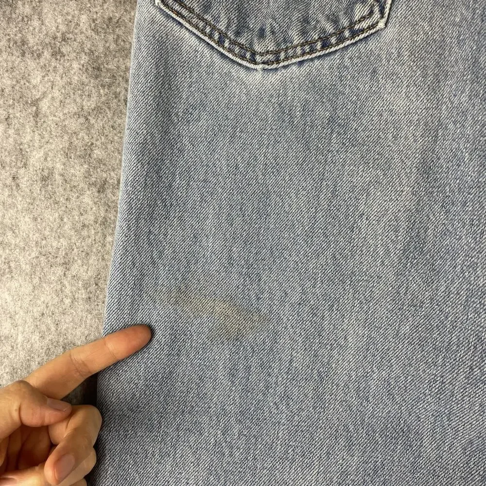Vintage Levis 550 Jeans Mens 36x34 Relaxed Fit Light Wash 90s Thrashed Destroyed